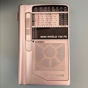 Silver Mini World 100 PE Portable Radio